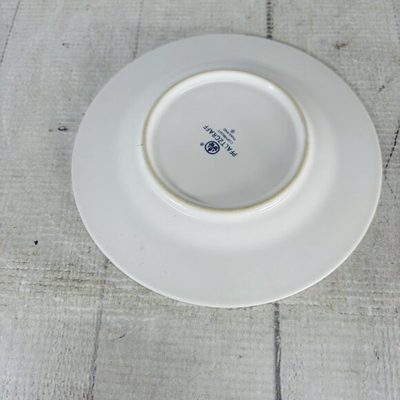 Pfaltzgraff ORLEANS Blue Green Vines Yellow Stoneware Round Saucers Set of 3 - Picture 5 of 14